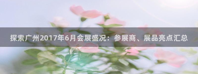 果博注册充值：探索广州2017年6月会展